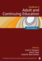 Handbook of adult and continuing education /
