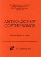 Anthology of Goethe songs /