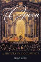 Opera : a history in documents /