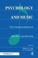 Psychology and music : the understanding of melody and rhythm /