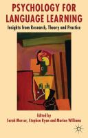 Psychology for language learning insights from research, theory and practice /