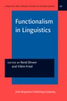 Functionalism in linguistics /
