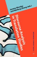Discourse analysis in translation studies /