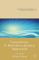 Translation : a multidisciplinary approach /