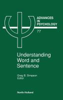 Understanding word and sentence /