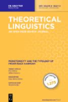 Theoretical linguistics.