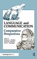 Language and communication : comparative perspectives /