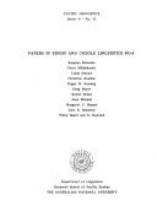 Papers in pidgin and creole linguistics,
