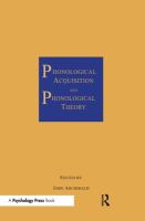 Phonological acquisition and phonological theory /