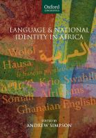 Language and national identity in Africa /