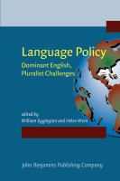 Language policy : dominant English, pluralist challenges /