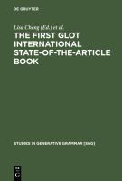 The first Glot international state-of-the-article book : the latest in linguistics /