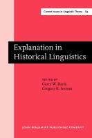 Explanation in historical linguistics /