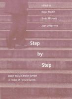 Step by step : essays on minimalist syntax in honor of Howard Lasnik /