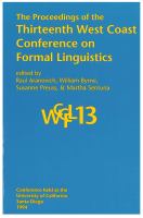 The proceedings of the thirteenth West Coast Conference on Formal Linguistics /