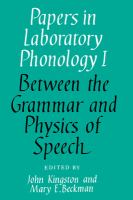 Between the grammar and physics of speech /