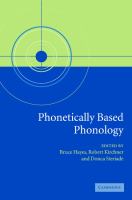 Phonetically-based phonology /