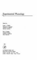 Experimental phonology /