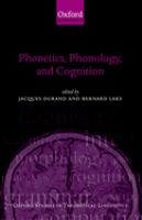 Phonetics, phonology, and cognition /