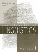 Encyclopedia of linguistics /
