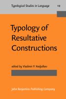 Typology of resultative constructions /