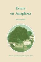 Essays on anaphora /