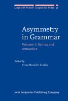 Asymmetry in grammar /