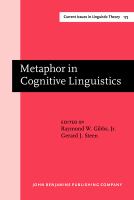Metaphor in cognitive linguistics : selected papers from the fifth International Cognitive Linguistics Conference, Amsterdam, July 1997 /