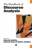 The Handbook of discourse analysis /