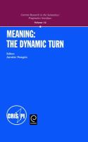 Meaning : the dynamic turn /