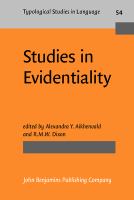 Studies in evidentiality /