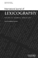 International journal of lexicography.