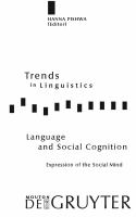 Language and social cognition : expression of the social mind /
