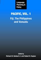 Language planning and policy in the Pacific /