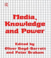 Media, knowledge and power : a reader /