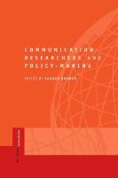 Communication researchers and policy-making /