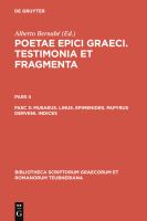 Poetarum epicorum graecorum : testimonia et fragmenta /