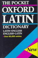 The pocket Oxford Latin dictionary /