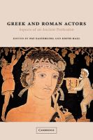 Greek and Roman actors : aspects of an ancient profession /