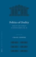 Politics of orality /