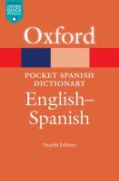 Pocket Oxford Spanish dictionary