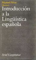 Introducción a la lingüística española /