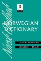 Norwegian dictionary : Norwegian-English, English-Norwegian /