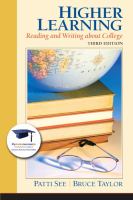 Higher learning : reading and writing about college /