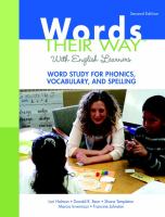 Words their way with English learners : word study for phonics, vocabulary, and spelling /