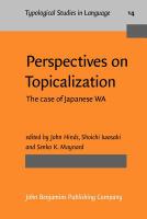 Perspectives on topicalization : the case of Japanese Wa /