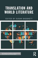 Translation and world literature /