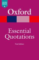 Oxford essential quotations