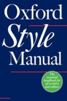 The Oxford style manual /