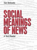 Social meanings of news : a text-reader /